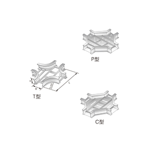 LQJ-04CT、P、C型鋁合金水平四通橋架
